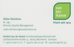 Name card VDH 2007-2009 - front